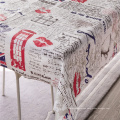disposable custom printing PEVA flannel back tablecloth